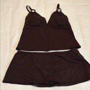 Brown Two-Piece Swimsuit